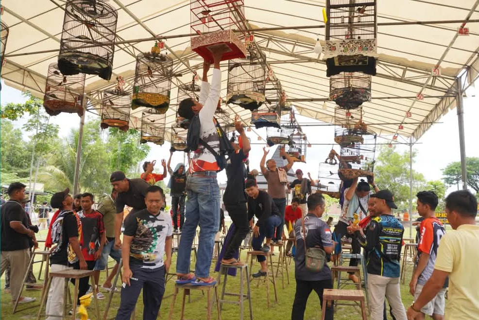 Ratusan Kicau Mania Padati Lomba Burung HUT ke-80 Brimob di Palangka Raya