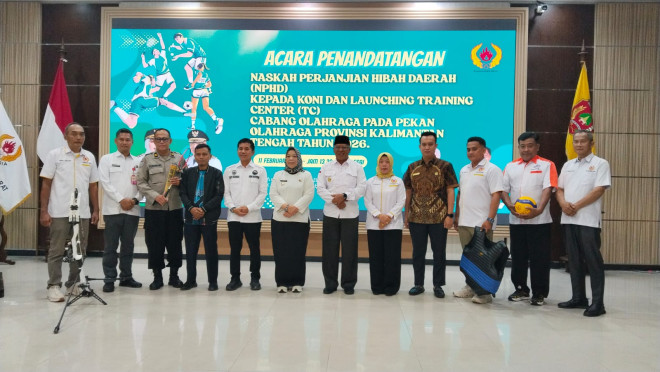 Pemkab Kobar Sahkan Dana Hibah KONI dan Training Center