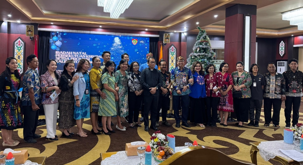 Persekutuan Kristiani Setda Kalteng Gelar Perayaan Natal 2025 di Aula Jayang Tingang