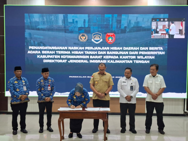 Kobar Hibahkan Tanah dan Bangunan untuk Kantor Imigrasi Kelas III TPI