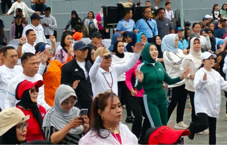 Satpol PP Amankan Senam Sehat Hari Ibu ke-97, Pastikan Aman dan Tertib