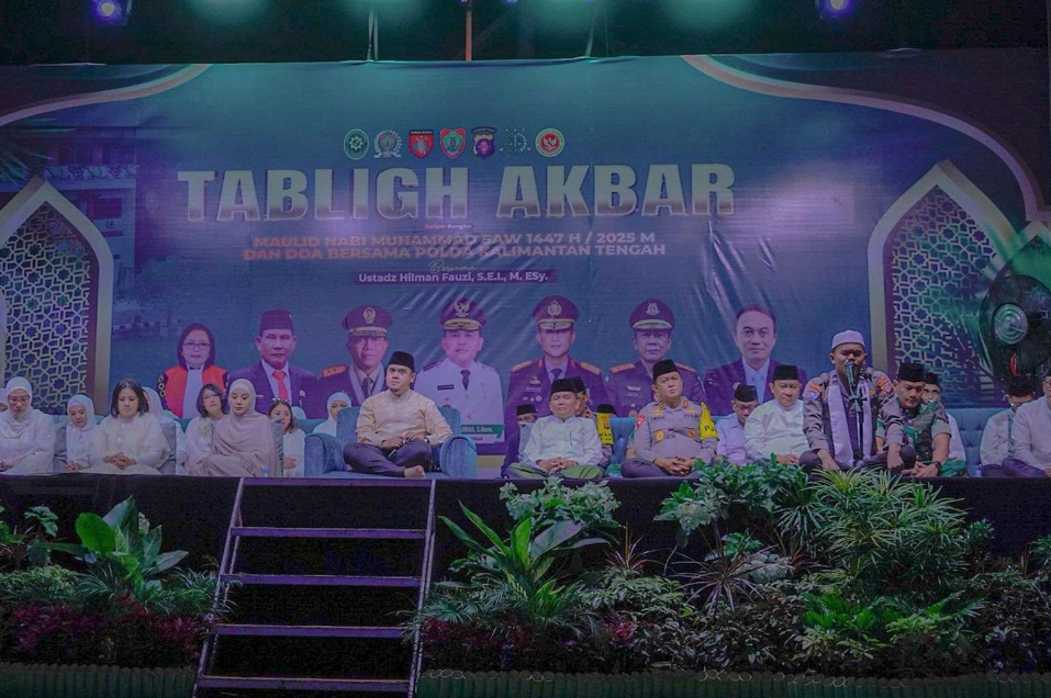 Polda Tabligh Akbar Maulid Nabi, Gubernur Agustiar Sabran Serukan Persatuan