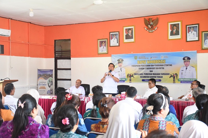 Wabup Pulang Pisau Dorong Sinergi Lintas Sektor Tekan Angka Stunting, Dua Desa Raih Predikat Nol Stunting