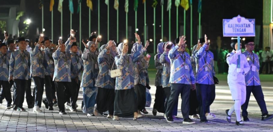Lagu 'Menasai' Menggema, Kafilah Kalteng Tampil Memukau di Pembukaan STQH Nasional XXVIII 2025