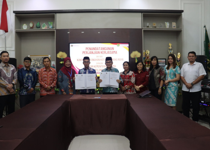 Percepat Sertifikasi, Kantor Pertanahan Palangka Raya dan Kementerian Agama Tandatangani Perjanjian Kerja Sama