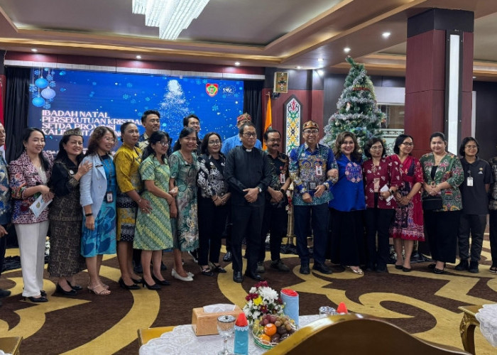 Persekutuan Kristiani Setda Kalteng Gelar Perayaan Natal 2025 di Aula Jayang Tingang