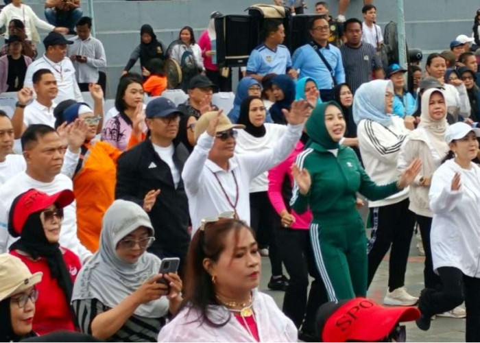 Satpol PP Amankan Senam Sehat Hari Ibu ke-97, Pastikan Aman dan Tertib