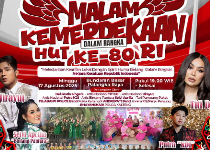 Ada Titi DJ hingga Jirayut! Malam Kemerdekaan HUT ke-80 RI di Bundaran Besar Janjikan Pesta Musik Spektakuler