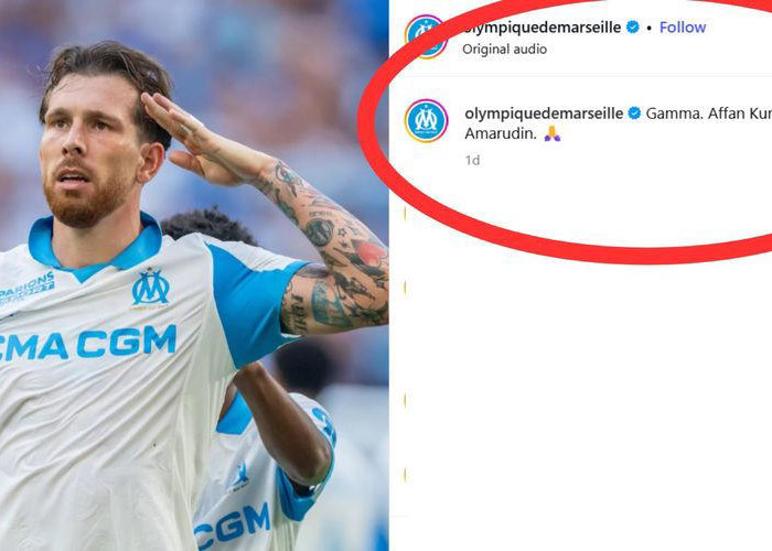 Olympique de Marseille Beri Penghormatan untuk Gamma, Affan Kurniawan, dan Moh. Umar